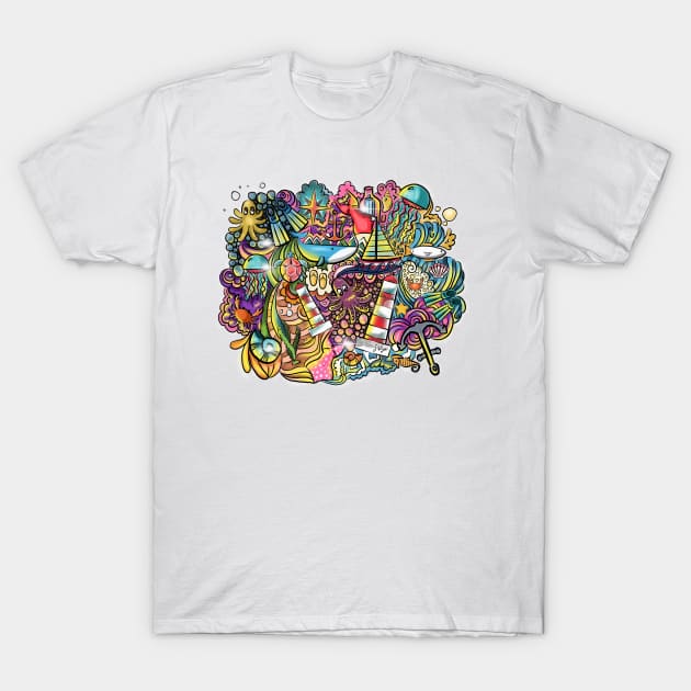 Ocean life T-Shirt by commuteartist